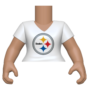 PY: Torso- FM SK3- VNeck(WH) Steelers, Image 1